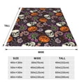 thumbnail image 3 of Bixox Fleece Blanket Halloween With Skull Pattern Super Soft Double-Sided Microfiber Flannel Blanket for Sofa, Bed, Couch,Suitable for All Seasons - 80"x60", 3 of 5