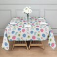 thumbnail image 3 of Pioneer Flower Floral Print Pattern Square Tablecloth, Waterproof Wipeable Spillproof Washable Table Cover for Home Kitchen Party Decor, 52"x52", 3 of 6