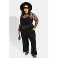 thumbnail image 4 of CASSIE LIZ Jumpsuit for Women Casual Plus Size Summer Jumpsuits Spaghetti Strap Rompers Wide Leg Pants Overalls Dressy Trendy Outfits Clothes with Pocket Solid/Sequin/Tie Dye/Leopard (XL-5XL), 4 of 8