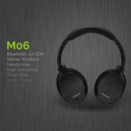 Stereo Volume Pedal - Ausdom M06 Wireless Bluetooth EDR Over Ear Headphones Lightweight Stereo Deep Bass with Built-in Mic And Volume Control for Music Streaming Hands-free Calling Headset