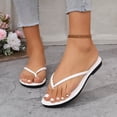 thumbnail image 7 of RKSTN Flip Flops for Women Flats for Women Round Open Toe Trendy Summer Holiday Beach Slides Sandals Women, 7 of 7