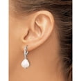 thumbnail image 3 of Sterling Silver Polished Teardrop Fwc Pearl Leverback Dangle Earrings (Width 10 To 11) (Length 32) - Jbsp, 3 of 5