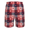 thumbnail image 6 of Naloa Heart Plaid Men's Beach Shorts, Surfing shorts, Swim trunks, Quick Dry Swim Trunks for Surfing Beach Fun - Small, 6 of 9