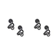 thumbnail image 1 of Guardurnaity 2 uds, pendientes para hombres y mujeres, pendiente con forma geométrica, decoración de orejas, joyería de aleación para citas, Negro 2piezas, 1 of 6