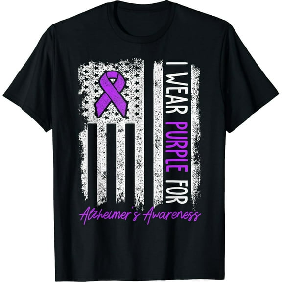 I Wear Purple For Dementia Alzheimers Awareness T-Shirt mens t shirt，black，women，funny，misfits，men，journey，t-shirt