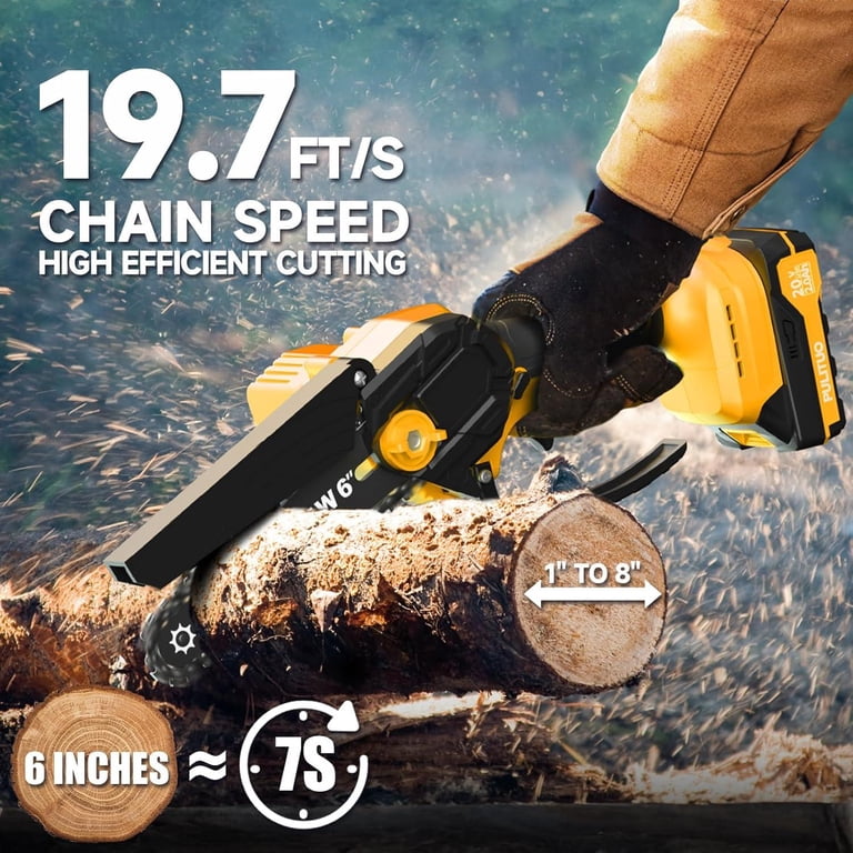Pulituo Mini Cordless Chainsaw 6 inch, Battery Powered photo 4