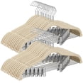 thumbnail image 1 of Perchas para pantalones SONGMICS, paquete de 20 unidades, de terciopelo con clips ajustables, 1 of 8