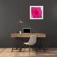 thumbnail image 3 of Grayscale 12x12 White Modern Wood Framed Museum Art Print Titled - Flower Center III, 3 of 4