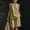Khaki, variant on Women's 2 Piece Short Sets Linen Sleeve V Neck Halter Matching Short Suit Summer Casual Oversized Outfits Light Blue XL(XL)