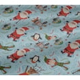 thumbnail image 5 of oneOone Viscose Jersey Baby Blue Fabric Cartoon Animal|Candy Stick & Santa Christmas Craft Projects Decor Fabric Printed By The Yard 60 Inch Wide, 5 of 5