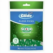 Glide Plus Scope Outlast Floss Picks Long Lasting Mint 75 Each (Pack of 3)