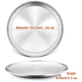 thumbnail image 2 of 2X 10 Inch Pizza Pan Set of 2, Stainless Steel Pizza Round Baking Trays, Crisper Oven Pan for Baking Serving, Durable, 2 of 7