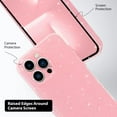 thumbnail image 3 of Case for iPhone 13 Pro Max Glitter, Shiny Bling Sparkle Cover for Women, Soft TPU Slim Fit Shockproof Protective Phone Cases Compatible with iPhone 13 Pro Max-Pink Glitter, 3 of 12