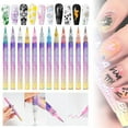 thumbnail image 2 of 12Pcs Nail Art Pens Set for Intricate Design Quick Dry Nail Polish Pen for DIY Drawing Acrylic Gel Nail Accessories Nail Pen for Professional Nail Art Tools & Home Use Varnish Pens for Women (A), 2 of 8