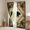 thumbnail image 3 of Homewish Rustic Bear Print Blackout Curtains Set of 2 (52x84 Each) for Men, Jungle Plant Botanical Window Curtains, Hippie Western Animal Curtains and Drapes, Blackout Curtains Room Decor, 3 of 6