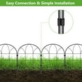 thumbnail image 6 of 16.5 "L x 12.6 "W, No-Dig Fence, Decorative Garden Fence, Rustproof Metal Fence (10 pcs), 6 of 8
