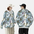 thumbnail image 6 of Balery Flowers and Butterflies Men's Women's UPF 50+ Sun Protection Lightweight Hoodie Performance Long Sleeve Shirt for Fishing Running-Large, 6 of 9