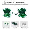 thumbnail image 4 of Red de luces navideñas Dirnun, 160 LED, 1,5 m x 2 m, verde, resistente al agua, 4 of 8