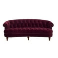 thumbnail image 4 of 3 Piece La Rosa Chesterfield Tufted Velvet Sofa Set in Burgundy Red, 4 of 30