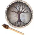 thumbnail image 1 of Yazoeia Shaman Drum 10 Inch Handmade Shamanic Drum Hand Drum With Drum Stick Tree of Life Sound Healing Tool For Spiritual Music, Reflection Meditation(Tree of Life) CJC912-110700, 1 of 9