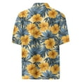 thumbnail image 5 of Hawaiian Mens Shirts Short Sleeves Printed Button Down Shirts Summer Beach Mens Shirts Clearance 10-Earthy Yellow 5XL, 5 of 5