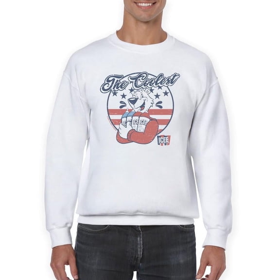 Patriotic Retro Bear ICEE Slush Graphic Men's Sweatshirt