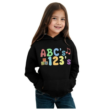 

Kids Boys Girls Autumn WInter Season Kindergarten Letter Printed Long Sleeve Hoodie Warm and Comfortable Tops Children s Clothing Pullover Hoodie Boys Zip Cardigan Youth Primitive Hoodie Youth Boys