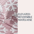 thumbnail image 5 of Snowflake Matelassé Reversible Full / Queen Quilt Set with Shams, Red / White, 5 of 6