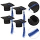 thumbnail image 2 of KAKOWELY 4 birretes de graduación con adornos para botellas de vino, mini sombreros de doctorado con borlas., 2 of 5