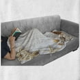 thumbnail image 6 of Maritime Soft Flannel Fleece Blanket, Exotic Ocean Natural Souvenirs Frame with Sea Shells and Starfish Print, Cozy Plush for Indoor and Outdoor Use, 60" x 80", Off White and Almond, by Ambesonne, 6 of 6