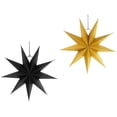thumbnail image 1 of Estrellas plegables, 30 cm Juego de estrellas de papel de flor de pascua de 9 puntas para árbol de Navidad Árbol de Navidad - amarillo negro, 2 piezas Adepaton LN-1704, 1 of 8