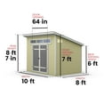 thumbnail image 6 of Handy Home Products Olympia 10 ft. x 7.5 ft. Wood Storage Shed, 6 of 8