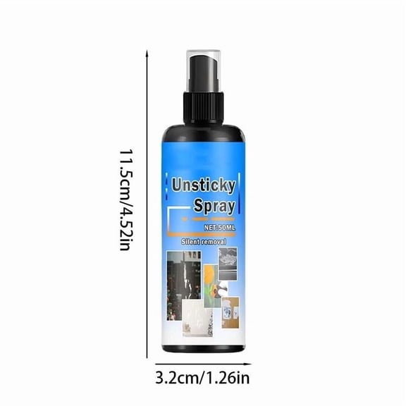 Powerful Adhesive Remover Spray 50Ml With Scraper Tool For Stubborn Glue And Stain Cleaning On Home Car And Various Surfaces Multi-Purpose Formula Dissolves Residue