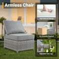 thumbnail image 3 of XIZZI Outdoor Wicker Patio Set Furniture Conversation Set with Fire Pit Table,Grey, 3 of 11