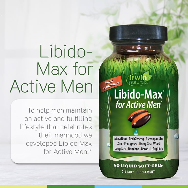 Irwin Naturals Libido Max for Active Men – Support Energy, Stamina