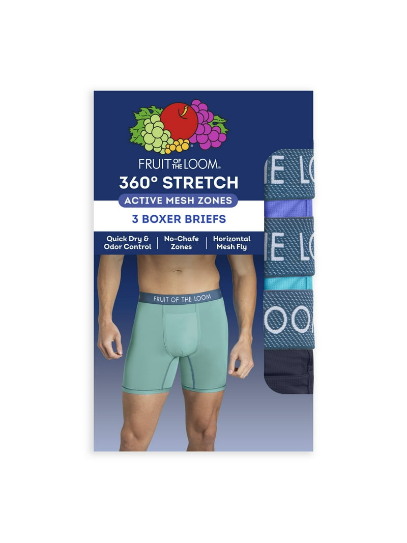 Fruit of the Loom Men's 360 Stretch Performance Active Mesh Zones
