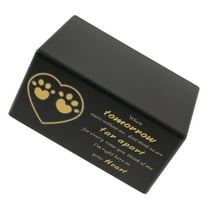 Baluue Wooden Cremation Urn for Pet Ashes Black Elegant 1Pack