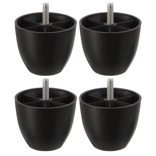 Uxcell paquete de 4 patas de muebles M8 x 2.36 x 2.83 pulgadas, patas de sofá de plástico, patas de reemplazo en forma de cono