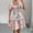 Light pink, variant on Floral Dress for Women Summer Short Sleeve Square Neck A Line Flowy Wedding Guest Tea Party Dresses