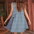 thumbnail image 6 of Sakmal Basic Summer Dresses for Women 2024 Trendy Striped Pink Comfort Fit Sleeveless Mid-Length Slip Dress, 6 of 7