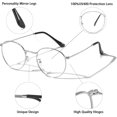 thumbnail image 2 of aisswzber Petites Lunettes Rondes Rondes Classiques Unisexes Légères Sans Ordonnance Lunettes Lentille Transparente Lunettes pour Femmes Hommes, 2 of 7