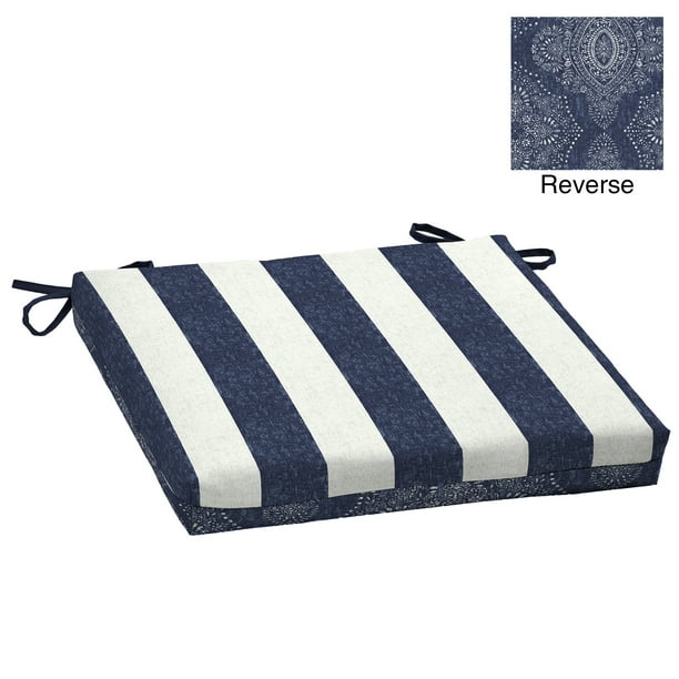 Better Homes & Gardens Blue Stripe 20 x 20 in. Outdoor Dining Seat