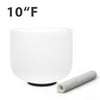 TOPFUND 432 Hz F Note Quartz Crystal Singing Bowl Heart Chakra 10 inch with Heavy Duty Carrying Case and Singing Bowl Mallet Suede Striker