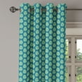 thumbnail image 3 of Ambesonne Abstract Grommet Curtain, Retro Triangles, 50" x 63", Blue Teal Pale Green, 3 of 6