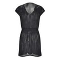 thumbnail image 6 of Danhjin Black Women Summer Swimsuit Cover up Dress Lightweight Hollow out Fashion Beachwear Bikini Swimwear Bathing Beach Activity Casual Short Sleeve Coverups, 6 of 8