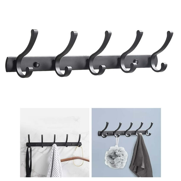 Dual Hooks Clothes Hangers Room Decor Hanger Bathroom Wall Hooks Rack Coat  Hat Hanger Coat Hooks Hole Hooks for Shirt Belt Pocket Towel , E-5 Hook,  Others 