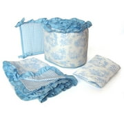 Seed Sprout 3-Piece Toile Cradle Bedding Set in Blue