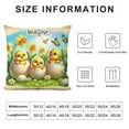 thumbnail image 5 of Leisuo Easter Pillow Cover Colored Eggs Butterflies Basket Chicks Grass Spring Cushion Burlap Farmhouse Pillow Cases with Zipper, 5 of 5