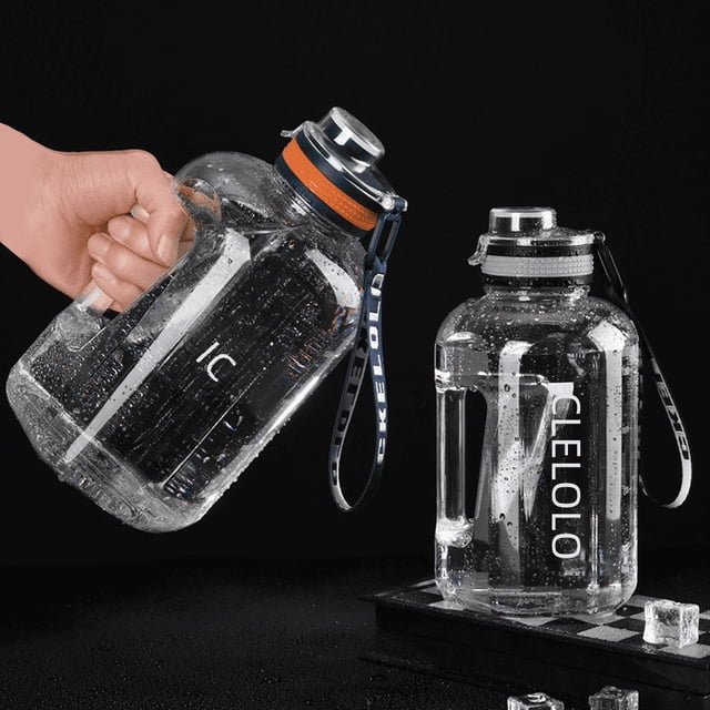 Vaso de plástico de gran capacidad con forma de barril de una tonelada, para verano, para deportes, fitness, para hombres y mujeres