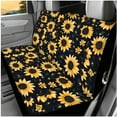 thumbnail image 3 of Jeiento Sunflower 14 Piece Car Seat Cover Set Steering Wheel Cover Seatbelt Strap Pad Armrest Pad Cup Coasters Headrest Covers Easy Install Auto Accessory, 3 of 7